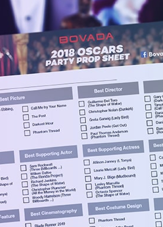 2018 oscars party prop sheet
